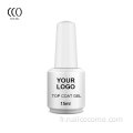 Étiquette privée OEM Matte Top Coat Foreak Off LED GEL GEL HIGH GLOSS SUPER SUPER SUPER COAT Nail Nail Produit